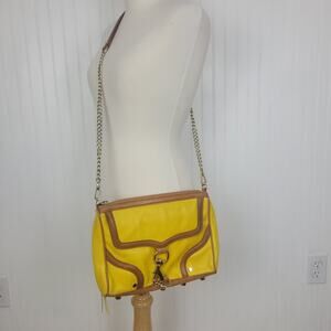 Rebecca Minkoff Yellow Leather Animal Texture Shoulder Bag